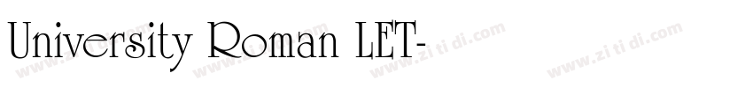 University Roman LET字体转换